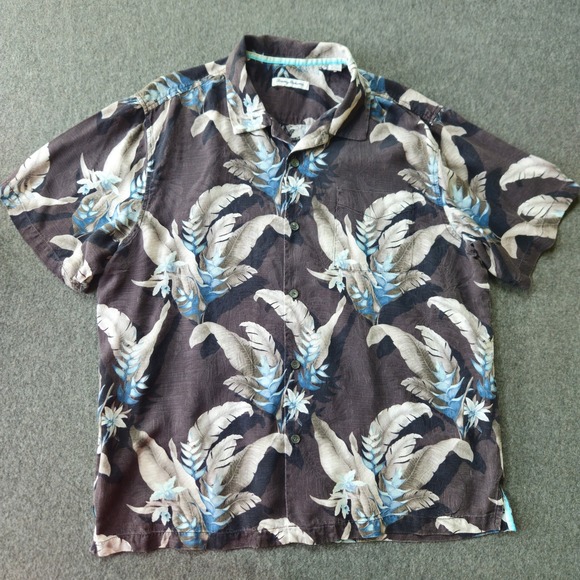 Tommy Bahama Other - Tommy Bahama XL 100% Silk Floral Camp Shirt Eclectic Grandpa Vacation Beach
